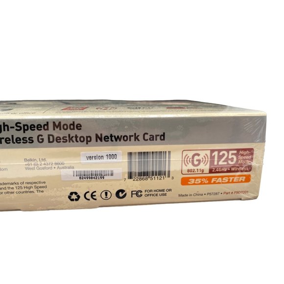 Belkin Wireless G Desktop Network Card NOS Sealed - Picture 5 of 8